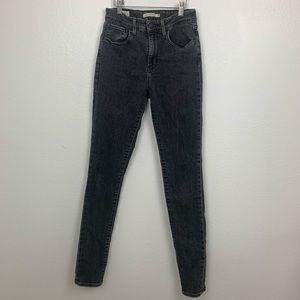 Levi’s 721 high rise skinny jeans washed black 28